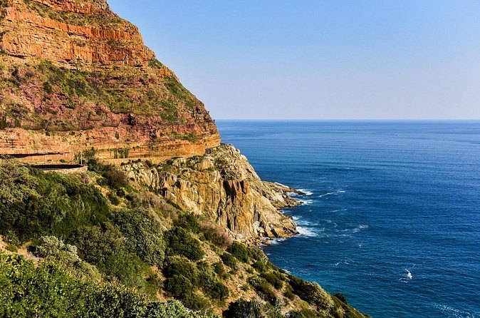Chapman's Peak Drive cut into the cliff above the Atlantic